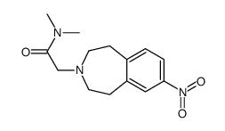 N,N-dimethyl-2-(7-nitro-1,2,4,5-tetrahydro-3-benzazepin-3-yl)acetamide Structure