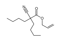 prop-2-enyl 2-butyl-2-cyanohexanoate Structure