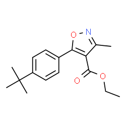 4-Isoxazolecarboxylicacid,5-[4-(1,1-dimethylethyl)phenyl]-3-methyl-,ethylester(9CI)结构式