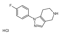 1-(4-FLUOROPHENYL)-4,5,6,7-TETRAHYDRO-1H-PYRAZOLO[4,3-C]PYRIDINEHYDROCHLORIDE structure