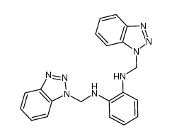 N1,N2-bis((1H-benzotriazol-1-yl)methyl)-benzene-1,2-diamine结构式