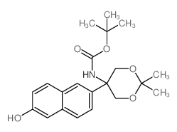 TERT-BUTYL 5-(6-HYDROXYNAPHTHALEN-2-YL)-2,2-DIMETHYL-1,3-DIOXAN-5-YLCARBAMATE picture