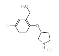 3-(4-Chloro-2-ethylphenoxy)pyrrolidine hydrochloride Structure