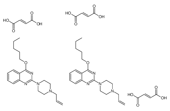 but-2-enedioic acid,4-pentoxy-2-(4-prop-2-enylpiperazin-1-yl)quinazoline Structure