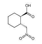 (1R,2R)-2-(nitromethyl)cyclohexane-1-carboxylic acid Structure