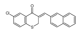 (3Z)-6-chloro-3-(naphthalen-2-ylmethylidene)thiochromen-4-one结构式