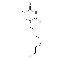 1-((2-(2-chloroethoxy)ethoxy)methyl)-5-fluorouracil结构式