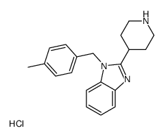 1-[(4-methylphenyl)methyl]-2-piperidin-4-ylbenzimidazole,hydrochloride structure