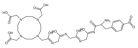 DOTA-glycyl-glycyl-glycyl-(4-nitrophenyl)alanine amide Structure