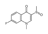 7-fluoro-1-methyl-3-[(S)-methylsulfinyl]quinolin-4-one结构式