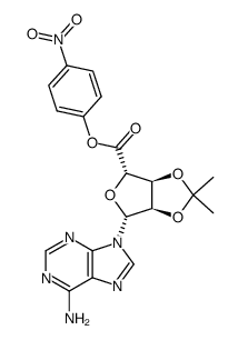 4-nitrophenyl (3aS,4S,6R,6aR)-6-(6-amino-9H-purin-9-yl)-2,2-dimethyltetrahydrofuro[3,4-d][1,3]dioxole-4-carboxylate结构式