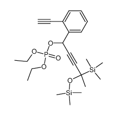 1-(2-ethynylphenyl)-4-trimethylsilyl-4-(trimethylsilyloxy)-2-pentyn-1-ol, diethylphosphete ester结构式