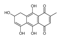 7,8-Dihydro-1,4,5,7-tetrahydroxy-2-methyl-9,10-anthraquinone structure