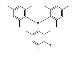 (3-iodo-2,4,6-trimethylphenyl)-bis(2,4,6-trimethylphenyl)phosphane结构式