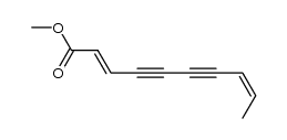 (2E,8Z)-2,8-Decadiene-4,6-diynoic acid methyl ester Structure