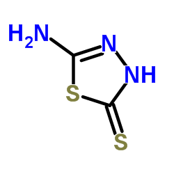 2-氨基-5-巯基-1,3,4-噻二唑结构式