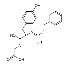 2-[[(2S)-3-(4-hydroxyphenyl)-2-(phenylmethoxycarbonylamino)propanoyl]amino]acetic acid结构式