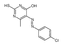 5-(4-chloro-phenylazo)-6-methyl-2-thioxo-2,3-dihydro-1H-pyrimidin-4-one结构式