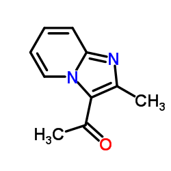 3-乙酰基-2-甲基咪唑[1,2-a]吡啶结构式