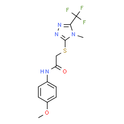 N-(4-METHOXYPHENYL)-2-([4-METHYL-5-(TRIFLUOROMETHYL)-4H-1,2,4-TRIAZOL-3-YL]SULFANYL)ACETAMIDE结构式