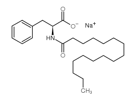 Sodium N-hexadecanoyl-L-phenlyalaninate Structure