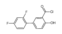 2',4'-difluoro-4-hydroxy-[1,1'-biphenyl]-3-carbonyl chloride结构式