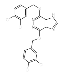 4,7-Bis((3,4-dichlorobenzyl)thio)-1H-imidazo[4,5-d]pyridazine structure