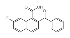 2-benzoyl-7-fluoro-naphthalene-1-carboxylic acid structure