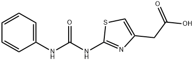 {2-[(anilinocarbonyl)amino]-1,3-thiazol-4-yl}acetic acid Structure