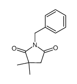 1-benzyl-3,3-dimethylpyrrolidine-2,5-dione结构式