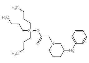 [1-(2-oxo-2-tributylstannyloxyethyl)piperidin-3-yl]-phenylmercury结构式