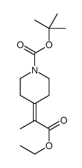 tert-butyl 4-(1-ethoxy-1-oxopropan-2-ylidene)piperidine-1-carboxylate结构式
