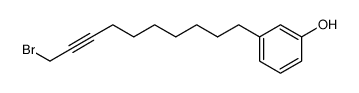 1-bromo-10-(3-hydroxyphenyl)dec-2-yne Structure