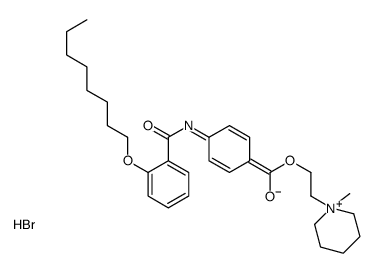 2-(1-methylpiperidin-1-ium-1-yl)ethyl 4-[(2-octoxybenzoyl)amino]benzoate,bromide结构式