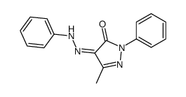 5-methyl-2-phenyl-4-(phenylhydrazinylidene)pyrazol-3-one Structure