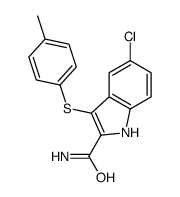 5-chloro-3-(4-methylphenyl)sulfanyl-1H-indole-2-carboxamide Structure