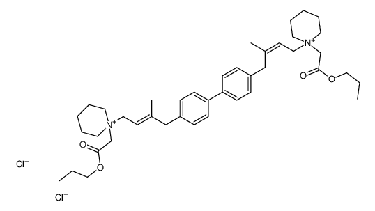 Piperidinium,1,1'-[[1,1'-biphenyl]-4,4'-diylbis(3-Methyl-2-butene-4,1-diyl)]bis[1-(2-oxo-2-propoxyethyl)-,dichloride (9CI)结构式