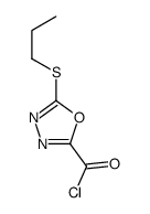 5-propylsulfanyl-1,3,4-oxadiazole-2-carbonyl chloride Structure