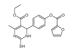 ethyl 4-[4-(furan-2-carbonyloxy)phenyl]-6-methyl-2-sulfanylidene-3,4-dihydro-1H-pyrimidine-5-carboxylate Structure