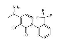 4-chloro-5-(N-methyl-hydrazino)-2-(2-trifluoromethyl-phenyl)-2H-pyridazin-3-one Structure