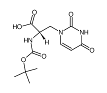 2-tert-butoxycarbonylamino-3-(2,4-dioxo-3,4-dihydro-2H-pyrimidin-1-yl)-propionic acid Structure