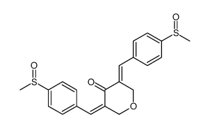 3,5-bis[(4-methylsulfinylphenyl)methylidene]oxan-4-one Structure