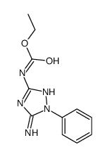 ethyl N-(5-amino-1-phenyl-1,2,4-triazol-3-yl)carbamate结构式