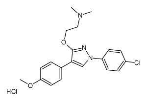 2-[1-(4-chlorophenyl)-4-(4-methoxyphenyl)pyrazol-3-yl]oxy-N,N-dimethylethanamine,hydrochloride Structure