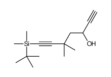 7-[tert-butyl(dimethyl)silyl]-5,5-dimethylhepta-1,6-diyn-3-ol结构式