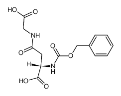 N-(N-benzyloxycarbonyl-L-β-aspartyl)-glycine Structure