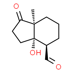 1H-Indene-4-carboxaldehyde,octahydro-3a-hydroxy-7a-methyl-1-oxo-,(3aR,4S,7aR)-rel-(9CI) Structure