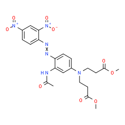 methyl N-[3-(acetylamino)-4-[(2,4-dinitrophenyl)azo]phenyl]-N-(3-methoxy-3-oxopropyl)-beta-alaninate Structure