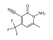 1,2-dihydro-1-amino-4-trifluoromethyl-6-methyl-2-oxopyridine-3-carbonitrile结构式