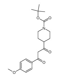 4-[3-(4-methoxyphenyl)-3-oxopropanoyl]piperidine-1-carboxylic acid tert-butyl ester结构式